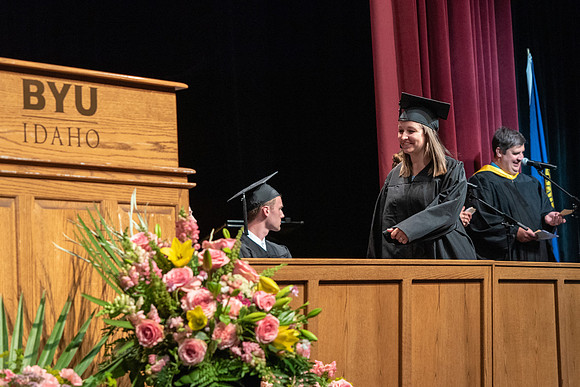 Graduates during convocation for the College of Performing and Visual Arts.