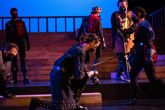 BYU-Idaho theatre department dress rehearsal of Shakespeare's Henry V.