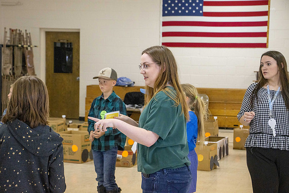 Family Consumer Science majors helping with the 4H camp at the Madison County Fairgrounds.