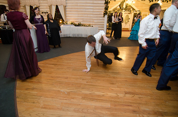 Cdts from BYU-I gather at The Loft, just south of Rigby, to enjoy a night of dinner and dancing at the Army ROTC Military Ball.