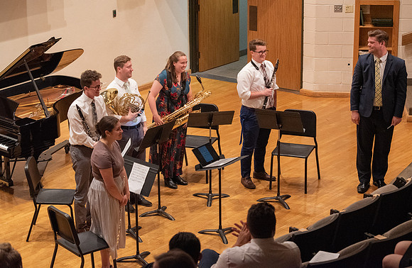 Students of Sue Neimoyer and R. Michael Wahlquist performed at the Snow Recital Hall.