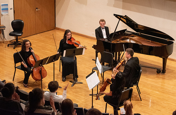 Students of Sue Neimoyer and R. Michael Wahlquist performed at the Snow Recital Hall.