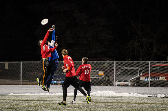 BYU-Idaho students participate in the ultimate frisbee championship game held at the stadium