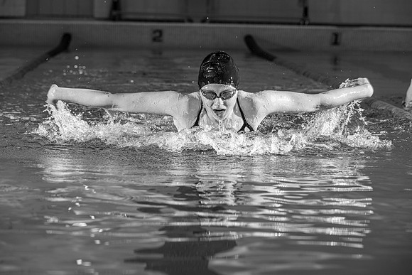 Swimming Pool fitness banner photoshoot.