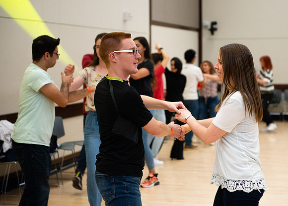 Latin Dance class at the Manwaring Center.