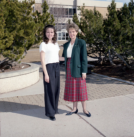 Katherine & Majorie Bennion posing for Women's Week special section cover photo.