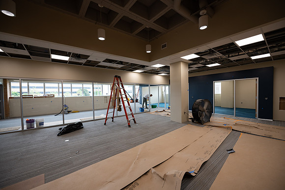 Third floor of the McKay Library in July 2025