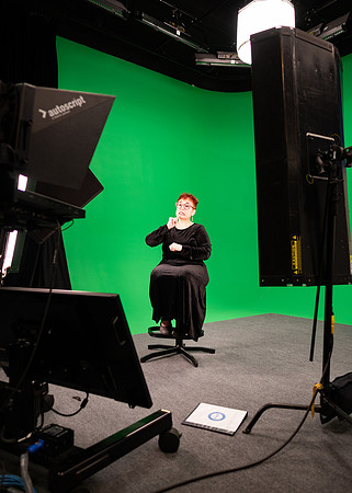 Behind the scenes for BYUI Devotional in the I Center