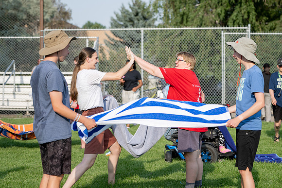 Special needs water activity at the Upper Fields