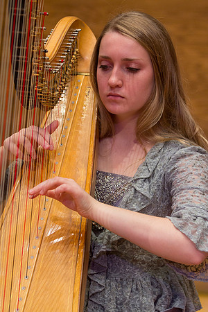 Harp Ensemble dress rehearsal