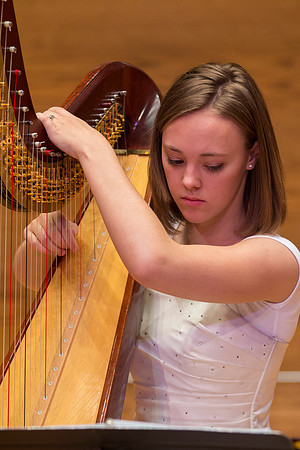 Harp Ensemble dress rehearsal