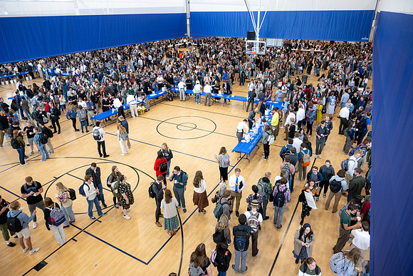 Spirit Week ice cream social after devotional.