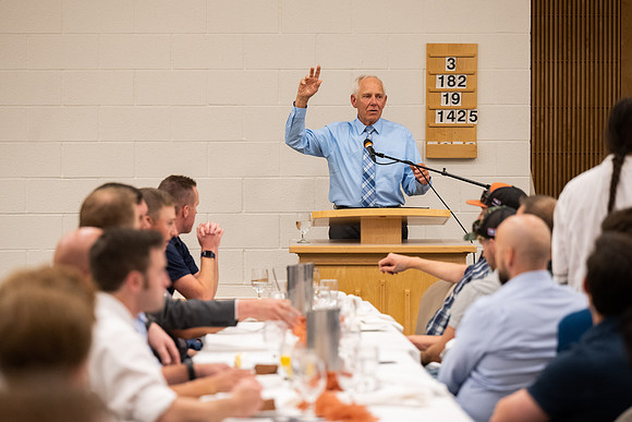 Design & Construction Management banquet.  Majors get the opportunity to meet with personnel from a variety of construction companies.