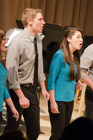 Vocal Union performs at the Music Department Showcase.