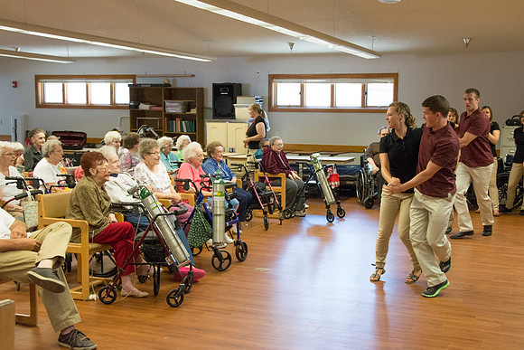 Dancers visit a Convalescent Center in Green River Wyoming.