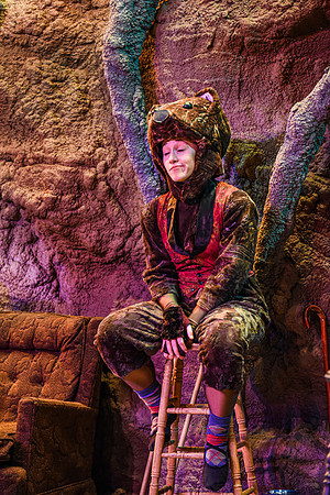 The theatre department's dress rehearsal of the Wind in the Willows in the Snow Drama Theatre.