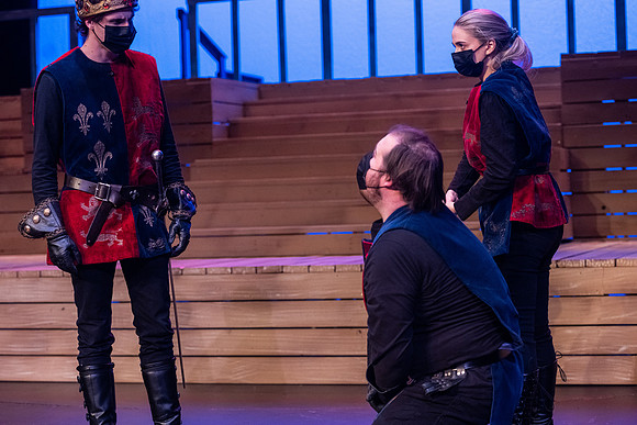 BYU-Idaho theatre department dress rehearsal of Shakespeare's Henry V.