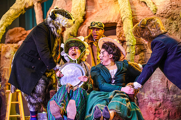 The theatre department's dress rehearsal of the Wind in the Willows in the Snow Drama Theatre.