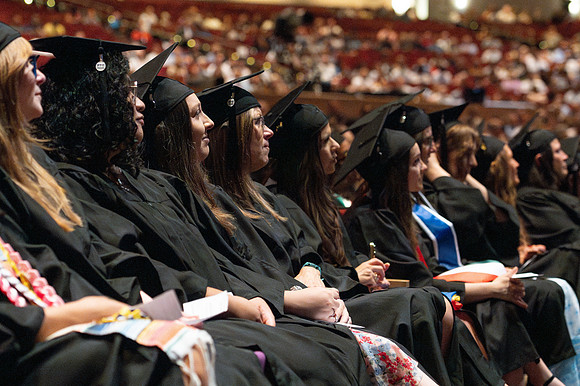 Graduates during convocation for the College of Education & Human Development