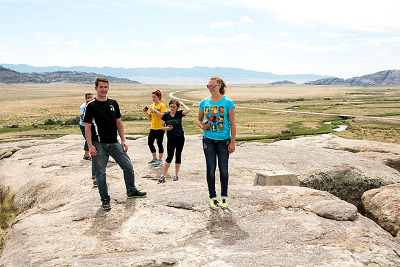 independence Rock, so named as a landmark pioneers hoped to be at on or before July 4th to ensure there safe crossing over the mountain passes before snowfall.