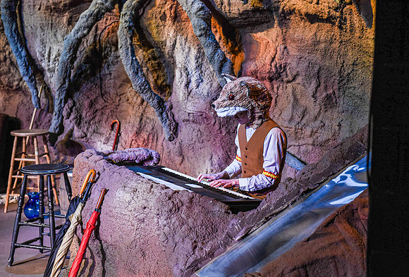 The theatre department's dress rehearsal of the Wind in the Willows in the Snow Drama Theatre.