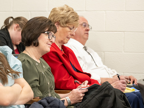 Employees gather in the Taylor Building to be spiritually fed and uplifted during the All Employee Conference.