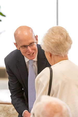President Henry J Eyring hosts a dinner for guest at the Church Office Building in Salt Lake City, Utah.