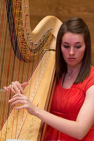 Harp Ensemble dress rehearsal