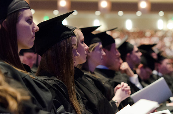 Students gather before, during and after the Graduation Commencement Ceremony.