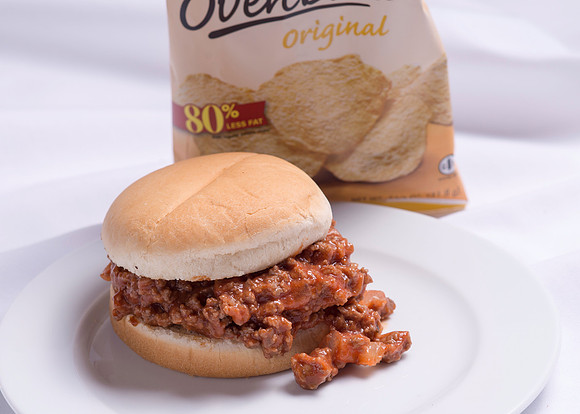 Food Service Catering Menu item. Sloppy Joe and Chips