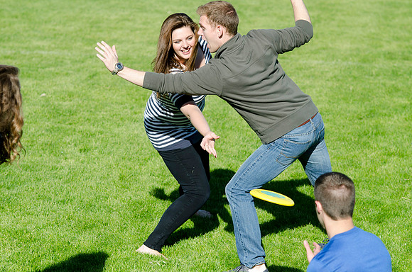 Frisbee is a favorite among these students of BYU-Idaho.