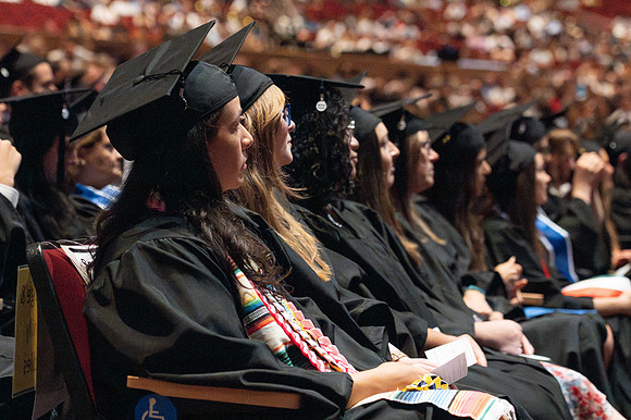 Graduates during convocation for the College of Education & Human Development