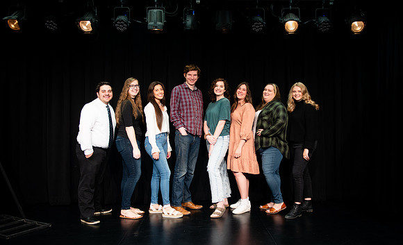 Students from the theater deparment graduation in the Spring Semester.