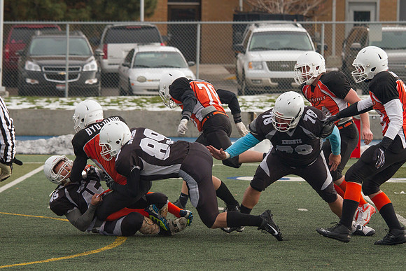 It was a constant battle on the turf for the championship title as the Knights took on the Hurricanes. The Knights were able to hold the Hurricanes as they played in overtime, with the final score bei