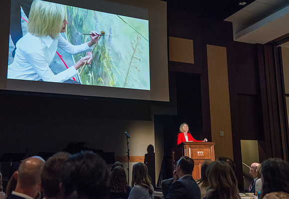 Employees gather for a banquet to kick off a new semester at BYU-Idaho.