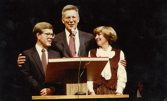 Hafen, pictured with his wife and Elder Bruce R. McConkie.