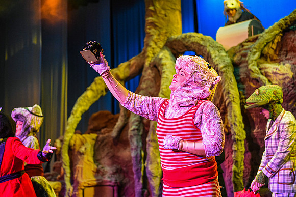 The theatre department's dress rehearsal of the Wind in the Willows in the Snow Drama Theatre.
