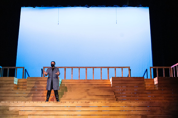 BYU-Idaho theatre department dress rehearsal of Shakespeare's Henry V.