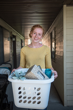 Students moving back in before Fall Semester.