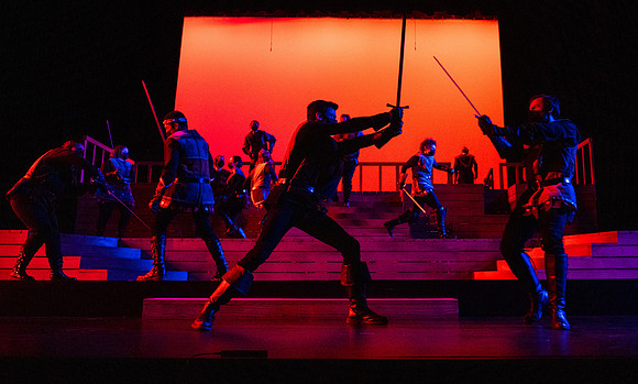 BYU-Idaho theatre department dress rehearsal of Shakespeare's Henry V.