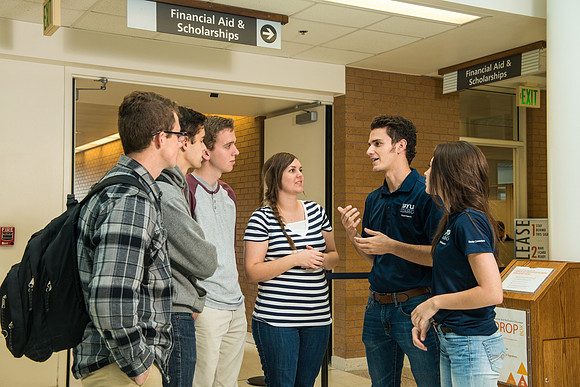 Student volunteers in Student Support work with new students in a Mentoring Program.