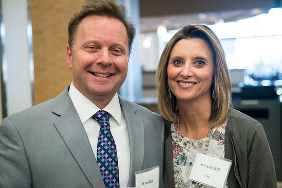 President Henry J Eyring hosts members of the President's Club who gather for a reception and banquet in the BYU-Idaho Marriott Center.
