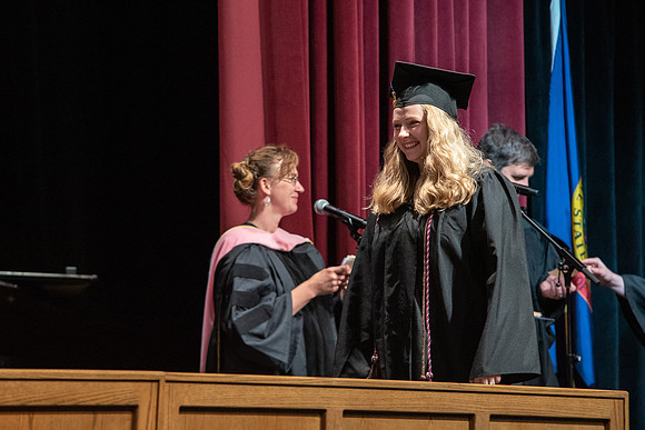 Graduates during convocation for the College of Performing and Visual Arts.