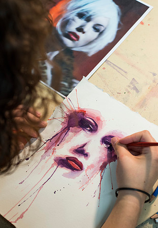 Nolan Parson's Watercolor Art class.