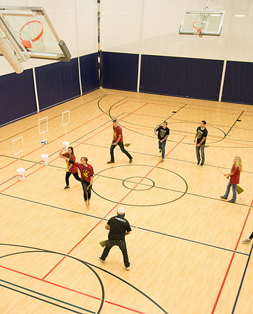Students have fun at i-night activities before the start of the new semester.