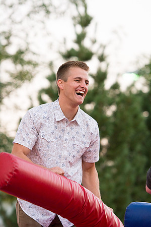 Students have fun at i-night activities before the start of the new semester.