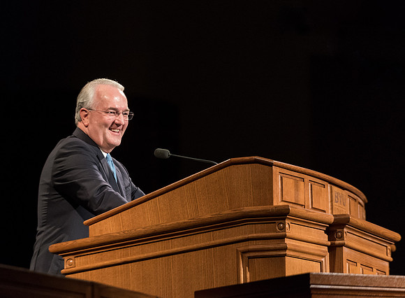 Elder Gerard of the Quroum of the Seventy speaks at devotional at the BYU-Idaho center. Fall Semester.