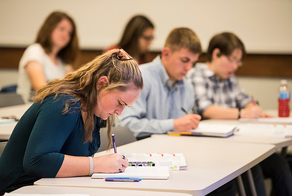 Animal Science majors listen and learn in the classroom.