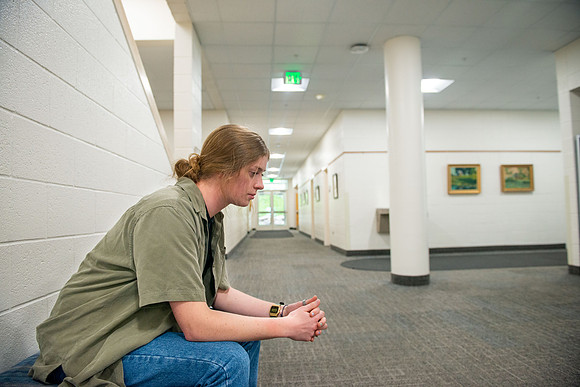 Student model depicting a student with anxiety.