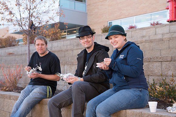 The Alumni Association provided a Potato bar following the celebration photo in the Spori Quad.